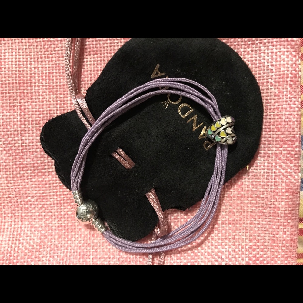 Authentic Retired pandora charm bracelet w charm